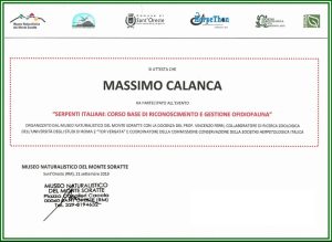 erpetologia attestato di erpetologia